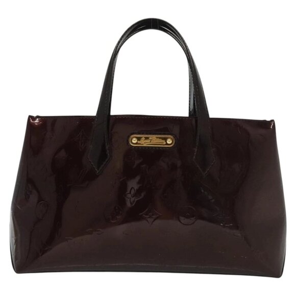 LOUIS VUITTON Monogram Vernis Wilshire PM Hand Bag Amarante - Picture 2 of 15